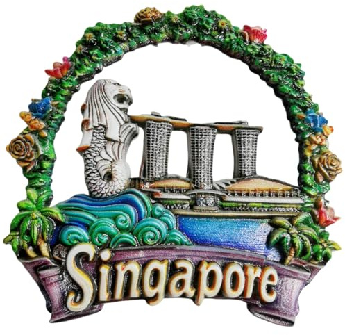 Singapore 3D Fridge Magnet Stickers Tourist Attraction Decorative Refrigerator Magnets Souvenir Gifts Kitchen Accessories Colorful Design