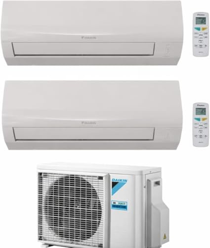 Daikin Sensira - Climatizzatore Condizionatore Dual Split 9000+12000 BTU 5 kW Inverter R32 A++ Wi-Fi integrato, nuovo modello 2026, controllabile dall'applicazione Onecta di Daikin
