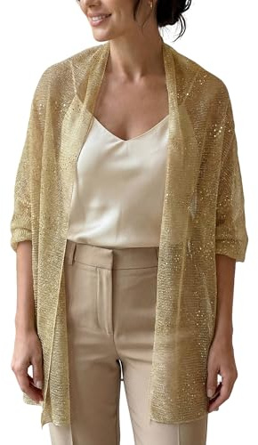 SEAUR Damen Pailletten Schals und Stola Glitzerschals Vintage für Festlich Hochzeit Abendkleider Party 180 * 70cm