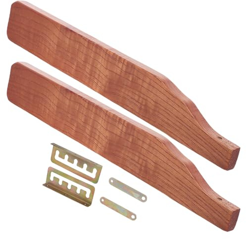 Cabilock Holzarmlehne für Relaxsessel mit Eisen 2 Stück, Verstellbar | Klare Positionsrastung, Formstabil und Robust, Passend für Klappdeckstuhl und Patio Liege