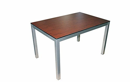 serladur Gartentisch, Esstisch, Tisch, Gastronomie, HPL Tischplatte 120x80 Makore 12 mm