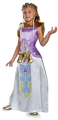Zelda Deluxe Costume, Official Legend of Zelda Nintendo Costume, Medium/7-8