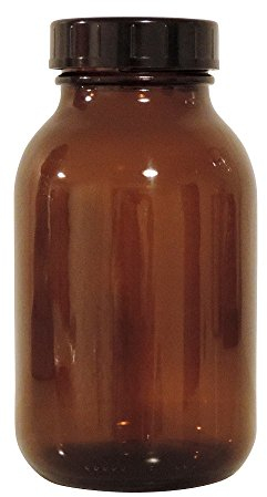 Viva-Haushaltswaren braunes Apothekerglas 1x 500ml inkl. Schraubverschluss & Etiketten made in Germany