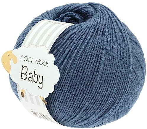 LANA GROSSA Cool Wool Baby | 100% Schurwolle Merino, filzfrei | Handstrickgarn aus 100% Schurwolle (Merino) | 50g Wolle zum Stricken & Häkeln | 220m Garn FB 263