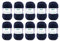 Gründl Hot Socks Pearl uni Strickwolle (kuschelig weiche Sockenwolle aus 75 % Merinowolle, 20 % Polyamid, 5 % Kaschmir, 50 g / 200 m, Nadelstärke: 2,5 - 3, 10 x 50 g), Marine, 40 x 37 x 11 cm