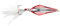 Lunkerhunt Rassel Spud-Rassel, Silber/rot, 3/16 oz