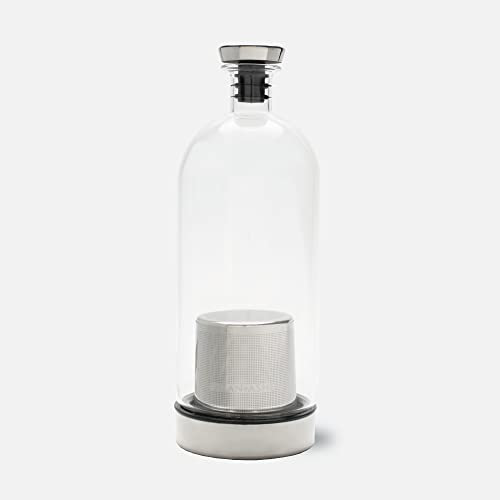 Alkemista Alcohol Infuser - Ethan+Ashe - Add Flavor To Spirits - Infuser For Vodka, Gin, Rum, Scotch, Whisky, & More - Stainless Steel - Glass Infusion Bottle - Fine Filter - 950 ML