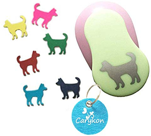 Carykon Papierstanzer, 2,5 cm, Design Hund,Zufällige farben