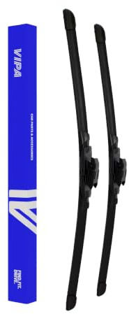 Vipa Car Parts Premium Wiper Blade Kit | Fits: RENAULT CAPTUR Hatchback (Mar 2016 to Nov 2019) | All-Weather Performance | Durable, Streak-Free Windshield Wipers | Easy Installation