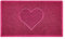 Nicoman Heart Shape Embossed Entrance Door Mat Non Slip Dirt Trapper PVC Spaghetti Mat with Rubber Base, Jet Washable Quick Drying Doormat Indoor or Outdoor - (Medium, Pink, 75 x 44cm)
