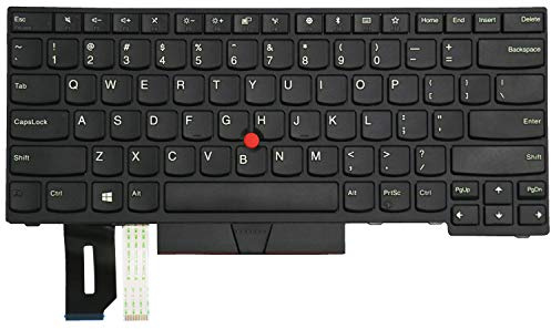 AUTENS US Keyboard for Lenovo ThinkPad L380 L390 E490 E495 T490 L490 E480 E485 L480 T480s R480 R490 T14 Gen1 Gen 2 Laptop Replace Black (No Backlight)