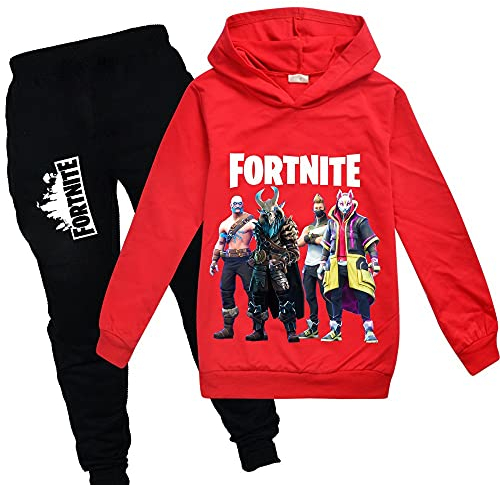 zhaojiexiaodian Sweat à capuche imprimé 3D unisexe pour garçons, sweat à capuche de jogging pour enfants, tenue hip hop streetwear (FR/ES, Numérique, 140, Rouge)