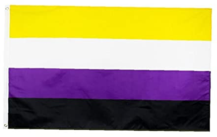 TOSSPER 3x5 Ft Non-Binary-stolz-Flagge - Lebendige Farben Und Uv-lichtbeständig - Doppelt Umnäht - Nb Stolz Gender Gender Identity Flags Polyester Messingösen