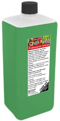 GREEN24 Engrais pour piments, engrais pour poivrons spécial Capsicum, fertilisation de piments (Chilli), poivrons et tomates, engrais liquide de la gamme professionnelle 1000 ml concentrer
