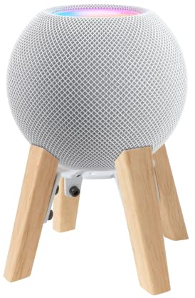 shinar Lautsprecherhalterungen Kompatibel für Lautsprecherständer-HomePod Mini und Dot 4./Dot 5.Generation 2022 verstellbare Tischhalterung Halterung (HomePod Mini weiß)