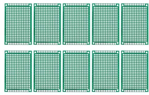 sourcing map 10 Stück PCB Board Einseitige Leiterplatten für Prototyping von Gedruckten Schaltungen Durchkontaktierte Löcher für DIY Löt Elektronikprojekte 40mmx60mm