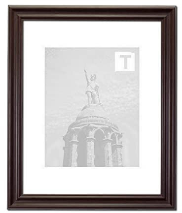 Farina für Großformate, Eleganter, Edler MDF Bilderrahmen im Barock Stil in Eiche dunkel mit 2mm klarem Kunststoffglas, Bildmaß: 102 x 154 cm