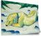 Printistico Poster Franz Marc - Liegender Hund im Schnee (191011) Kunstdruck ohne Rahmen, Wandbild - A4, A3, A2, A1, A0, XXL - Wohnzimmer, Schlafzimmer, Küche, Deko