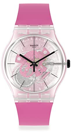 Swatch Montre New Gent Bio SO29K107 PINK DAZE, bracelet