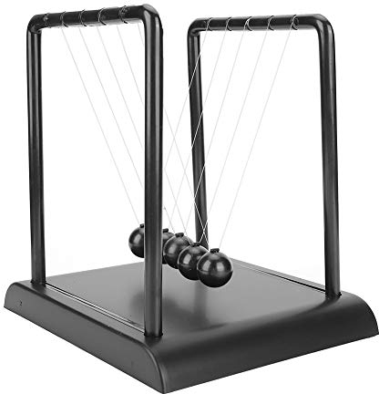 Newton Balance Balls, Klassisches Newton-Pendel mit 5 Kugeln, Newtons Wiege, Physik-Wissenschaftsgerät, Schreibtischspielzeug und Zubehör, Büro-Schreibtisch-Dekoration