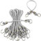 Morobor Lot de 10 mini tendeurs élastiques blancs avec crochets en métal pour vélos, porte-câbles, tentes, chariots, etc