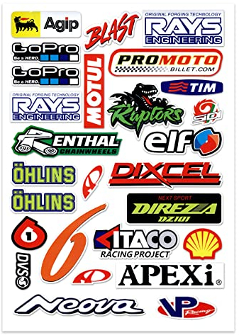 FENGCHUANG-Moto Motocross Aufkleber Kit für Auto, Motorräder, Fahrrad, Skateboard, Gepäck, Laptop und Mehr