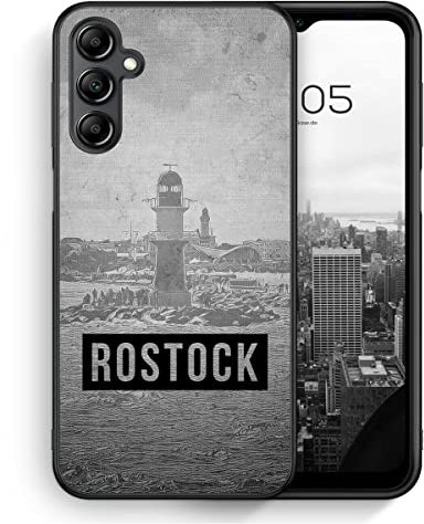 MUNIQASE SW Rostock - Silikon Hülle für Samsung Galaxy A54 5G - Städte Deutsche Schutzhülle Handyhülle Case Cover