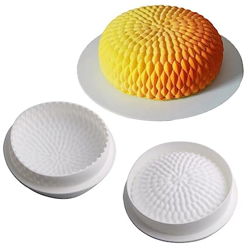 JS MOLD Mousse-Kuchenform,Große Santa Ana Blumenkuchen-Silikonform,Silikon Kuchenform Backform Kuchenbackform,Backform in Blumenform,Silikon Runde Kuchenform