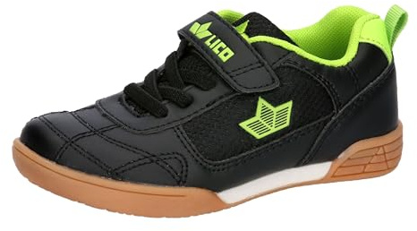 Lico Unisex Kinder Bernie V Hallenturnschuhe, Schwarz Green, 37 EU