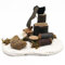 Johiux Miniatur Wichtel Zubehör Weihnachten,Miniatur-Holzstapel Stadtflamme Mini Lagerfeuer Zubehör Wichtel Baustelle,Wichtel Feuerstelle Miniatur Weihnachten Lagerfeuer Krippe Zubehö.