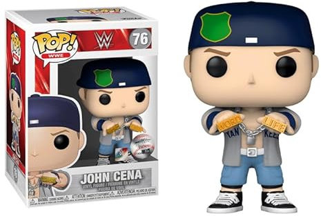 Funko John Cena (Dr. of Thuganomics with 4-Finger Rings) + Pop Protector: Pop! WWE Word Life Vinyl Figure (Gift Set Bundled with ToyBop Box Protector Collector Case)