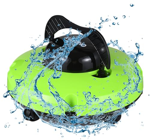 Lixada Kabelloser Poolroboter, Vollautomatisch Poolsauger, 120 Minuten Leistungsstarke Reinigung Boden, Poolreiniger für Pool Reinigung, Schwimmbecken