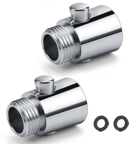 NIYATA Soffione Doccia Con Spegnimento G1/2 in ABS, Stop Per Risparmio Idrico, Facile Da Installare, Interruttore a Un Pulsante, Per Cucina e Bagno