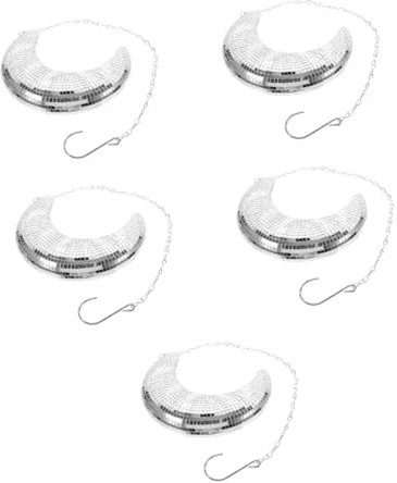 TOPBATHY 5pcs Disco Ball Hanging Swirls Decorative Hanging Chain Outdoor Party Decor