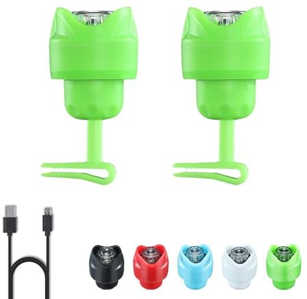 RAHAN Rechargeable Headlights for Shoe, 2 Pieces LED Lights, Waterproof Hands-Free Flashlights with 3 Lighting Modes, Novelty Clog Lights for Camping, Walking The Dog