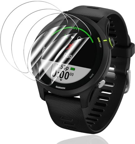 Yonntmmi Protection d'écran pour Garmin Forerunner 255 Non-Verre Trempé, 3 Pièces Film Flexible Transparent Haute définition TPU Protection d'écran pour Garmin Forerunner 255