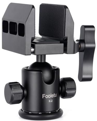 Fooletu Shooting Saddle for Hunting Tripod, 360° Rotation Ball Head Rifle Saddle Mount, Aluminum Shooting Stick Gun Rifle Rest Clamp for Shooting and Hunting (K-2)