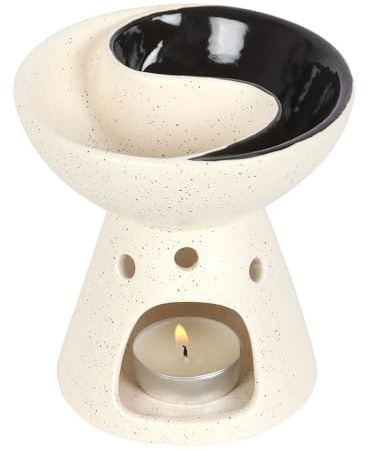 Yin & Yang Oil Burner and Wax Warmer – Aromatherapy Diffuser for Custom Scent Blends, Relaxing Fragrance, Calming Ambiance for Living Rooms, Bedrooms, and Meditation Spaces