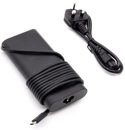 New 65W USB-C Charger Replacement For Dell Latitude 9330 Latitude 9330 2-in-1 XPS 13 Plus 9320 Notebook Laptop Type C AC Adapter With UK Power Cord DA65NM170 0VH2W4