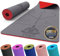 Yogii Yoga Mat - Non-Slip 6mm Thick TPE & Travel-friendly Yoga Mat - Perfect for Home & Gym Exercise Fitness & Pilates - With Laser Alignment Guides (Gray/Red) for Men & Women