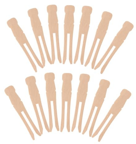 TOPPERFUN 50 Piezas Pinzas de Madera Pinzas Ropa Pinzas para la Ropa de lavandería de Madera Pinzas para la Ropa de Estilo Antiguo Abrazaderas de Ropa a Prueba de Viento Marrón Claro