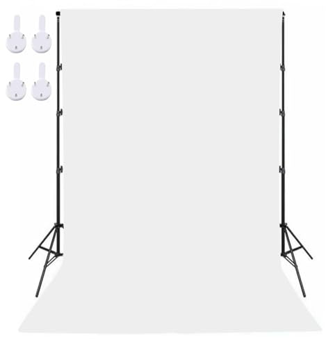 2 x 3M Fotohintergrund Weiss, Photo Background Hintergrund für Webcam Fotohintergrund Weiß Weißer Hintergrund Fotografie
