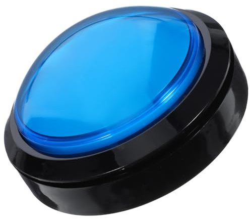 VOSAREA Buzzer de Réponse Numérique Bleu avec Boutons Lumineux et Alarme Sonore Abs sans Pile pour Compétition et Jeu Interactif de Joueurs Couleur Aléatoire