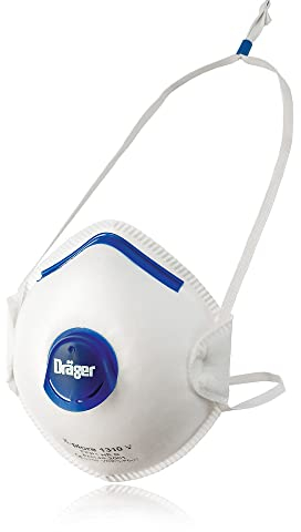 Dräger X-plore 1310 V FFP1 Atemschutzmaske mit Ventil, Einweg-Staubmaske gegen ungiftige Stäube und Rauchpartikel, Einheitsgröße, 10 Stück