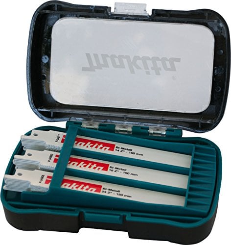 Makita P-81290 Reciprosägeblatt-Set 30-teilig in Aufbewahrungsbox, je 10x BiM Reciprosägeblatt P-04905, P-04911, P-04880, für Stahl, Edelstahl