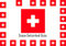 SAFIRMES Assortiment 15 Autocollants Vinyle Stickers Flag Drapeau Suisse-Swtizerland-Suiza