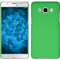 PhoneNatic Case kompatibel mit Samsung Galaxy J5 (2016) J510 - Hülle grün gummiert Hard-case + 2 Schutzfolien