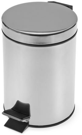 3L LITRE STAINLESS STEEL PEDAL WASTE BIN KITCHEN SMALL TOILET ROOM RUBBISH PAPER DUSTBIN