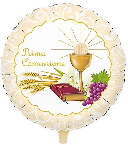 Big Party PALLONCINO MYLAR PRIMA COMUNIONE CALICE BIBBIA