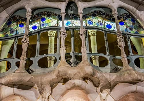 hansepuzzle 17528 - Gaudi-Haus Puzzle 130 Teile | Orte Puzzle mit hochwertiger Puzzle Aufbewahrung: Kartonbox und wiederverschließbarem Beutel | Puzzle-Maße: 28,7 x 20 cm